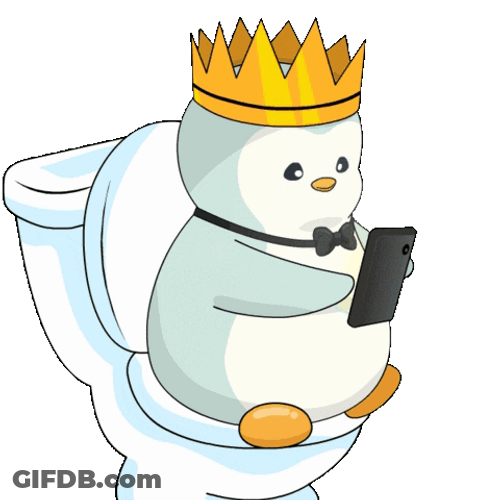 Bathroom Royal Penguin GIF
