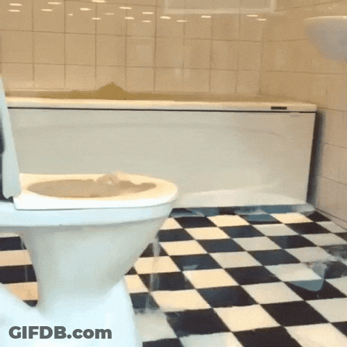 Bathroom Water Overflow GIF