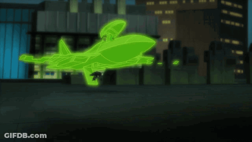 Batman And Green Lantern Standing In Front Of Clock GIF