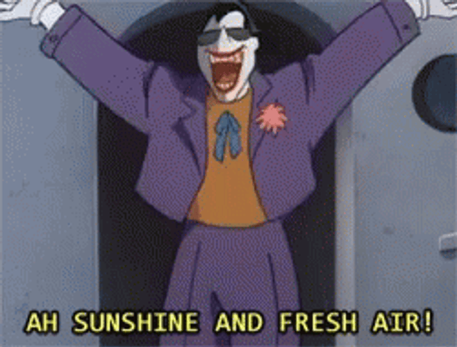 Batman Animated Series Joker Sunshine And Fresh Air GIF
