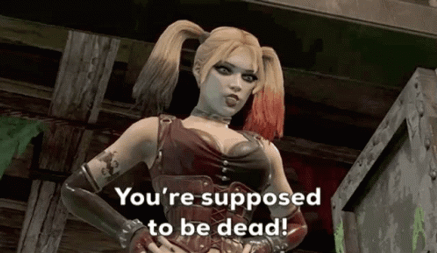 Batman Arkham City Harley You're Supposed To Be Dead GIF