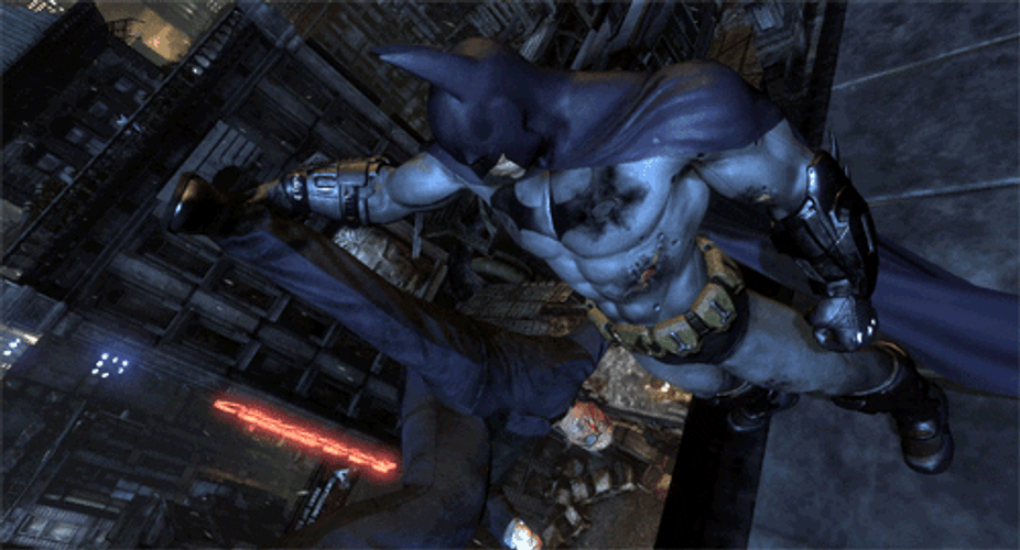 Batman Arkham City Quincy Sharp Hanging GIF