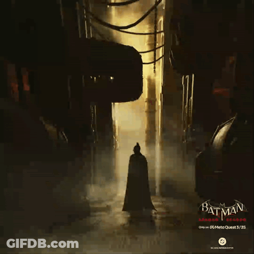Batman Arkham Knight Poster Man In Cape GIF