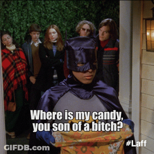 Batman Asking For Candy GIF