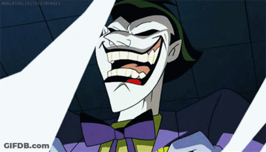 Batman Beyond Maniac Joker Laughing GIF