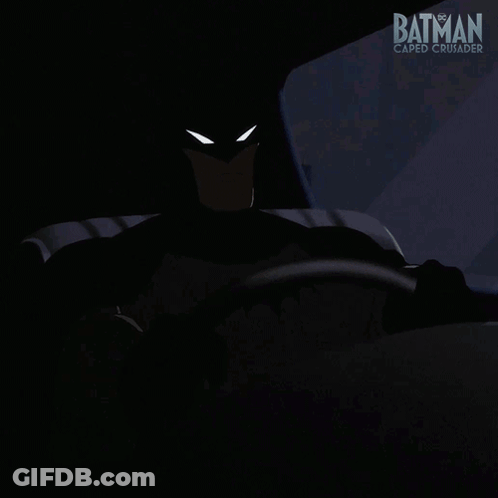 Batman Caped Crusader Driving Car GIF