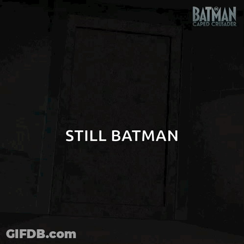 Batman Caped Crusader Silhouette In Doorway GIF