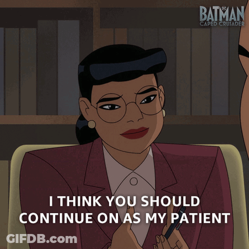 Batman Caped Crusader Woman With Glasses GIF