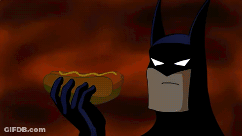 Batman Cartoon With Lightning Bolt GIF