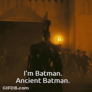 Batman Costume Man Saying I'm Batman Ancient Batman GIF