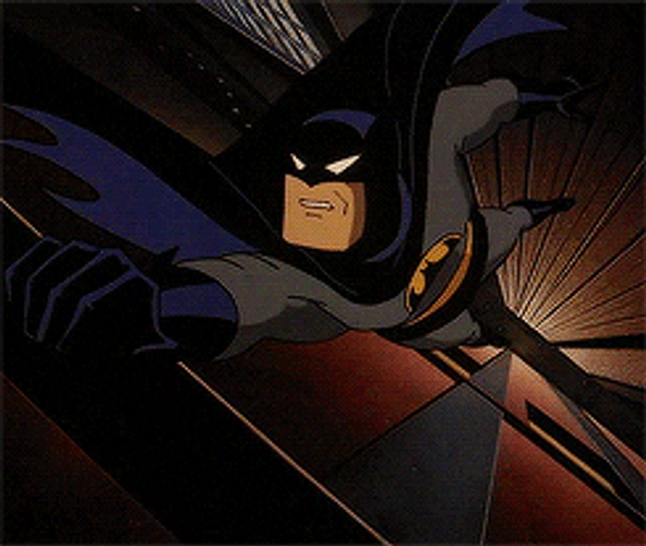 Batman Hanging In Elevator Shaft GIF