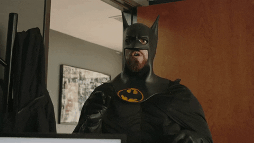 Batman Raise Hand GIF