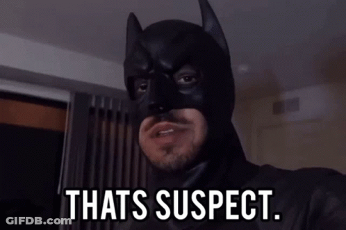 Batman Saying That's Suspect GIF