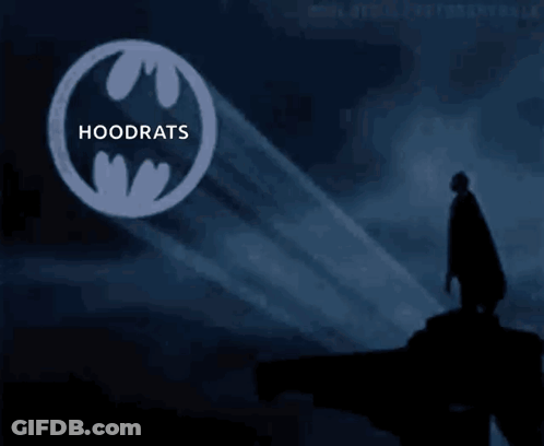 Batman Silhouette In Front Of Logo GIF