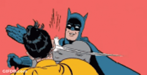 Batman Slapping Robin Saying Good Morning GIF