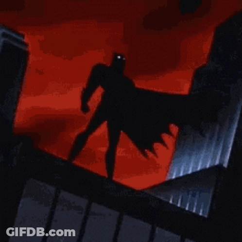 Batman Standing On Building Edge GIF