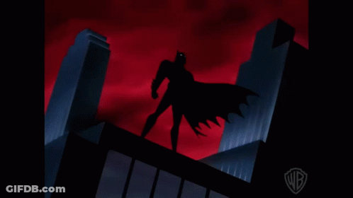Batman Standing On Building Edge GIF