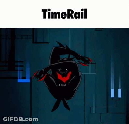 Batman With Timerail Above Him GIF