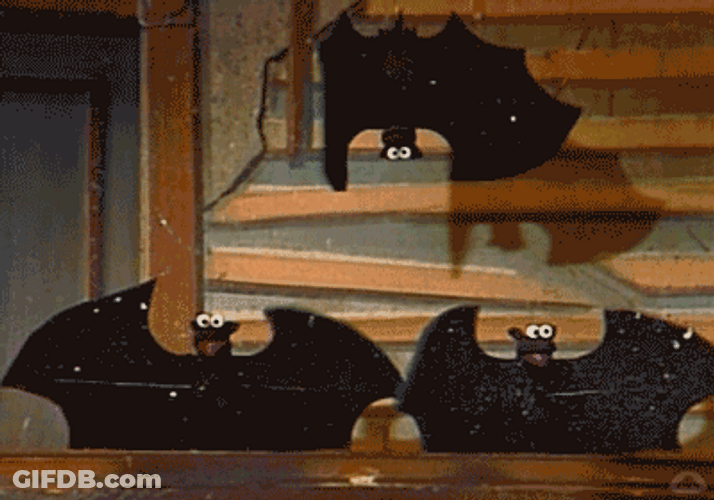 Bats Glittering Sesame Street Halloween GIF