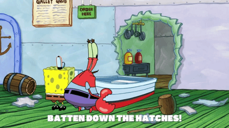 Batten Down The Hatches Spongebob Defense GIF