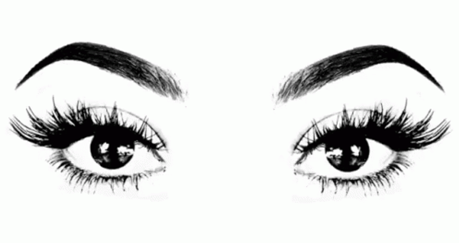 Batting Eyelashes Eyes Drawing Sketch GIF
