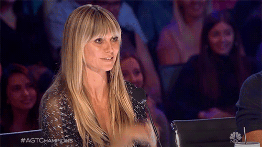 Batting Eyelashes Heidi Klum Hair Flip GIF