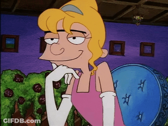 Batting Eyelashes Helga Hey Arnold GIF