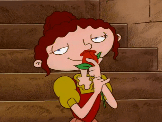 Batting Eyelashes Hey Arnold In Love GIF