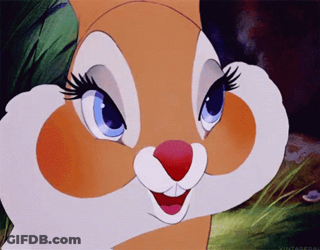 Batting Eyelashes Miss Bunny Bambi GIF
