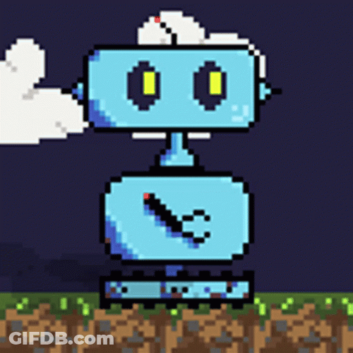 Battle Bots Pixel Robot Wall E GIF
