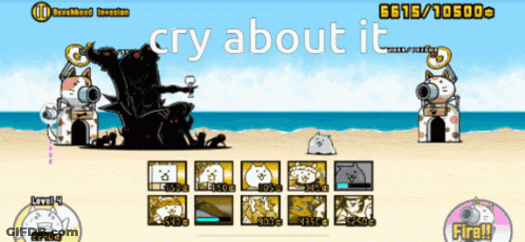 Battle Cats Games Cry About It GIF