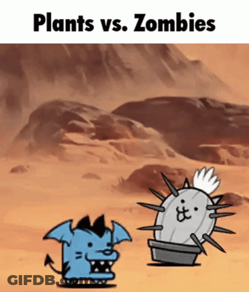 Battle Cats Plants Vs Zombies GIF