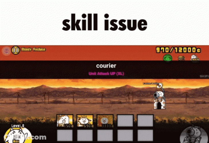 Battle Cats Skill Issue Games GIF