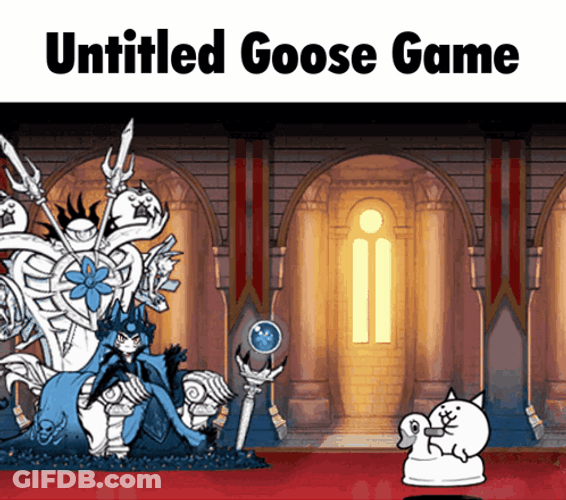 Battle Cats Untitled Goose Game GIF
