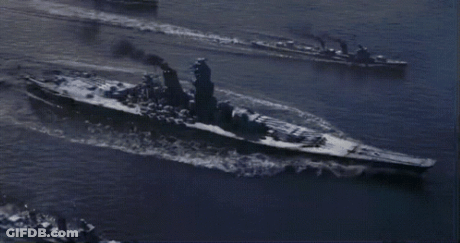 Battleship With Weapons GIF
