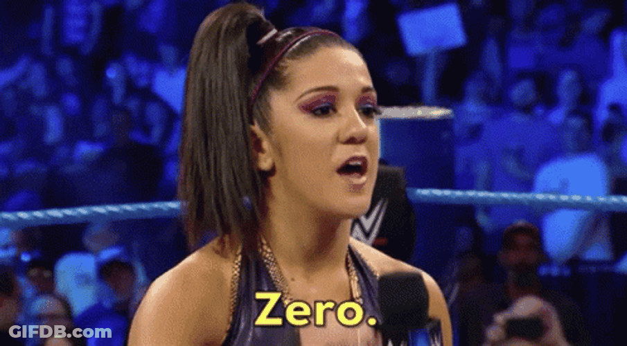 Bayley Giving Zero Inside The Ring GIF