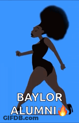 Baylor Alumni Poster Woman Walking GIF