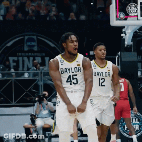 Baylor Basketball Players Celebrating GIF