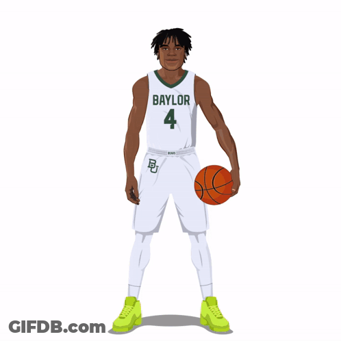Baylor Bears Basketball Player Holding A Basketball GIF