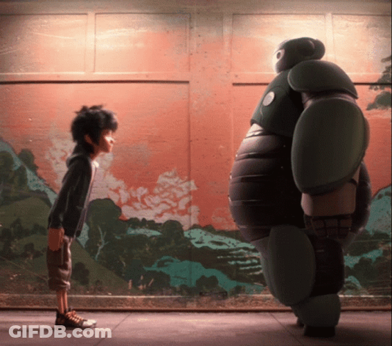 Baymax And Big Boy Bowed GIF