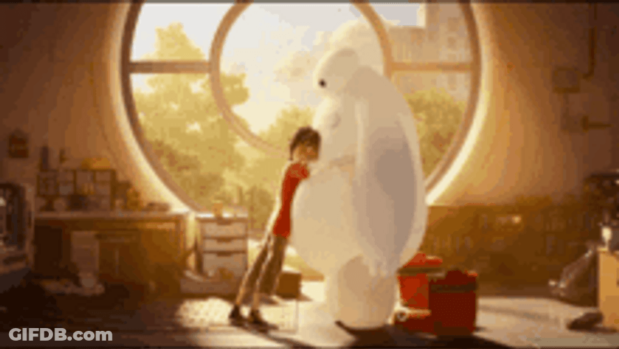 Baymax And Hiro Hamada Big Hero 6 Comfort Hug GIF