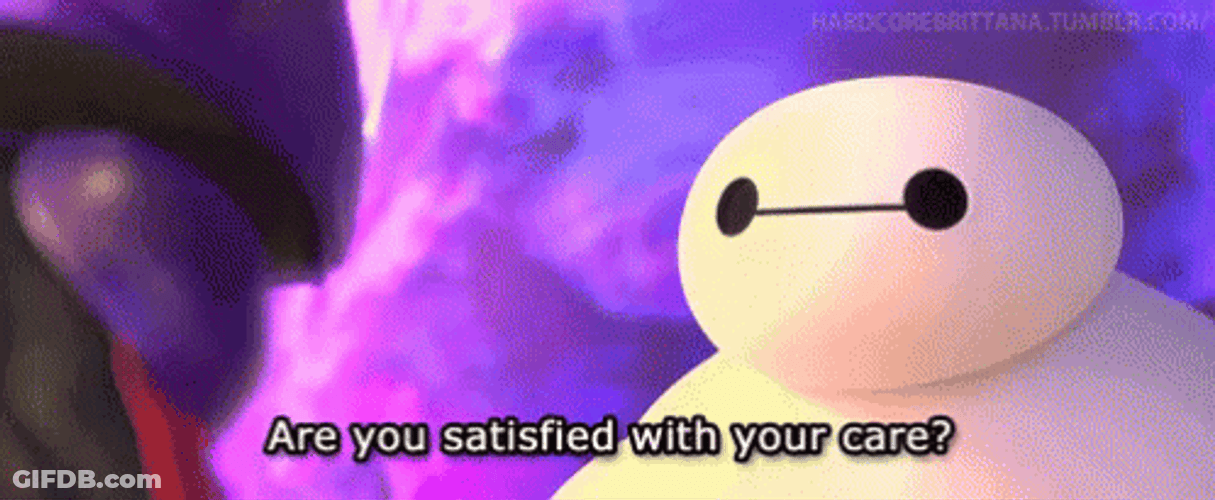 Baymax Are You Satisfied With Your Care GIF