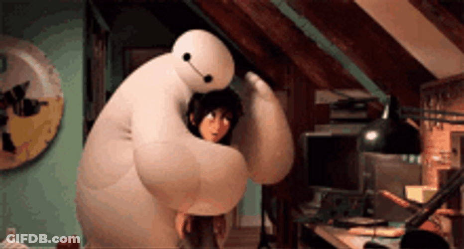 Baymax Hiro Hamada Big Hero 6 Comfort Hug GIF