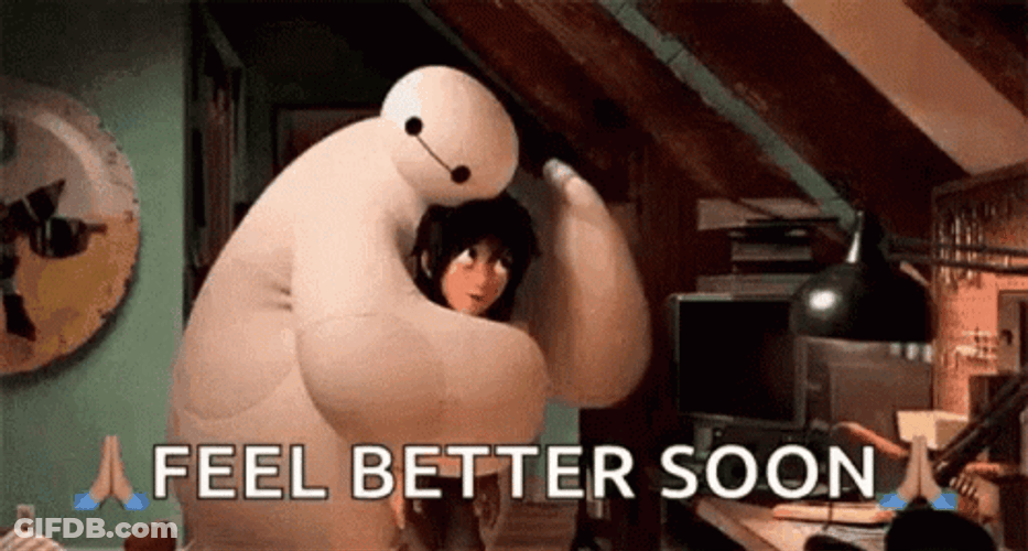 Baymax Hug Hiro Hamada Get Better Soon GIF