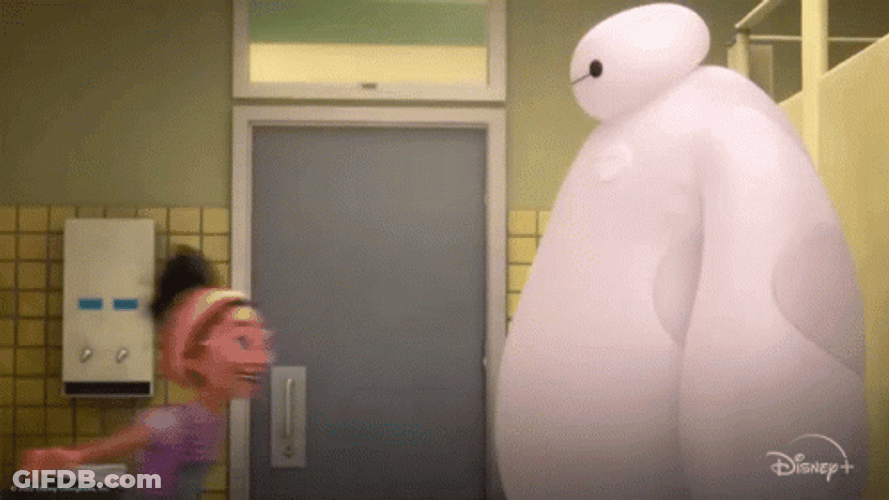 Baymax Hug Little Girl GIF