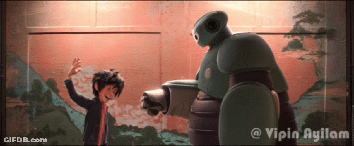 Baymax Play With Big Boy GIF