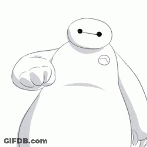 Baymax Sketch Hand Close Open GIF