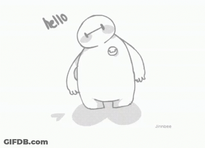 Baymax Sketch Hello GIF