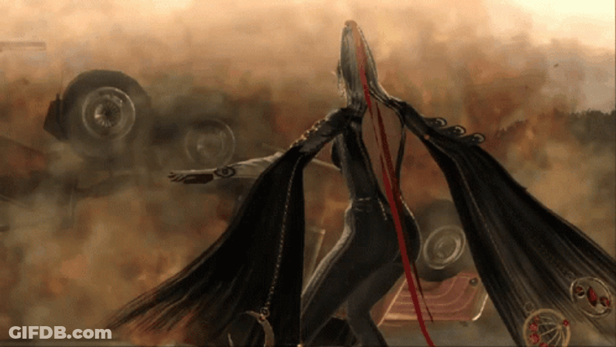 Bayonetta Bike Motorcycle Flip GIF
