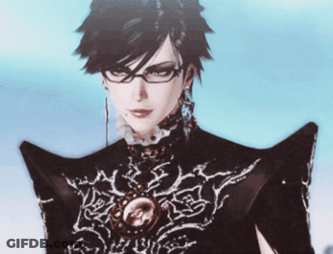 Bayonetta Head Tilt GIF